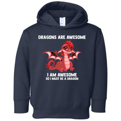 Dragons Dragons Are Awesome I'm A Dragon Girls Toddler Hoodie