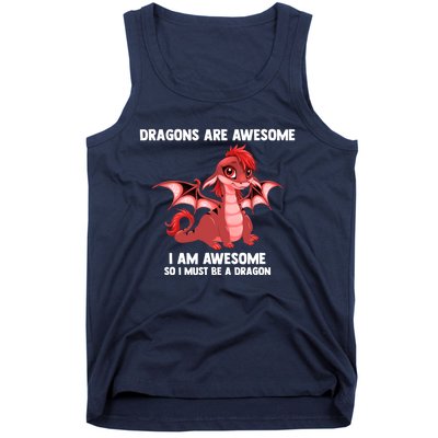 Dragons Dragons Are Awesome I'm A Dragon Girls Tank Top