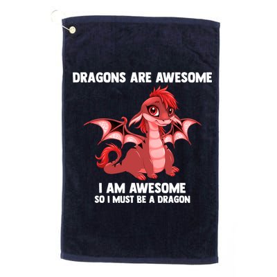 Dragons Dragons Are Awesome I'm A Dragon Girls Golf Towel