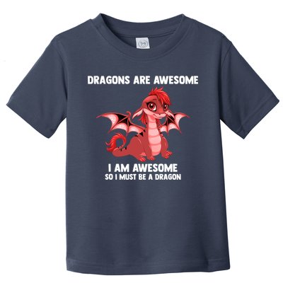 Dragons Dragons Are Awesome I'm A Dragon Girls Toddler T-Shirt