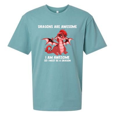 Dragons Dragons Are Awesome I'm A Dragon Girls Sueded Cloud Jersey T-Shirt