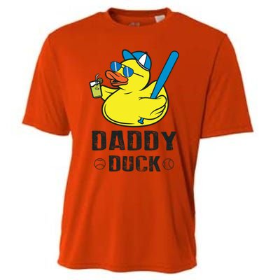 Daddy Duck Baseball Dad Rubber Duck Gift Cooling Performance Crew T-Shirt