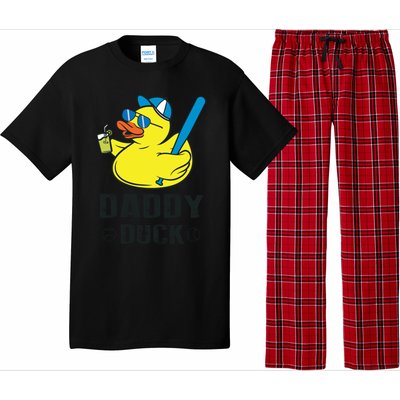 Daddy Duck Baseball Dad Rubber Duck Gift Pajama Set