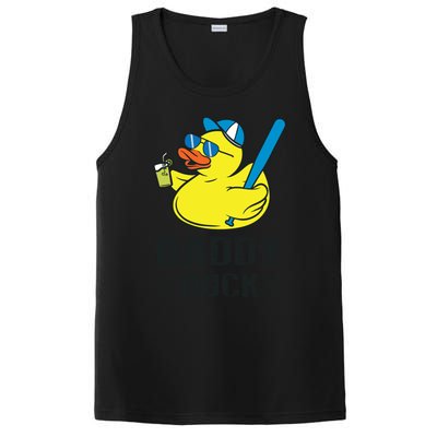 Daddy Duck Baseball Dad Rubber Duck Gift PosiCharge Competitor Tank