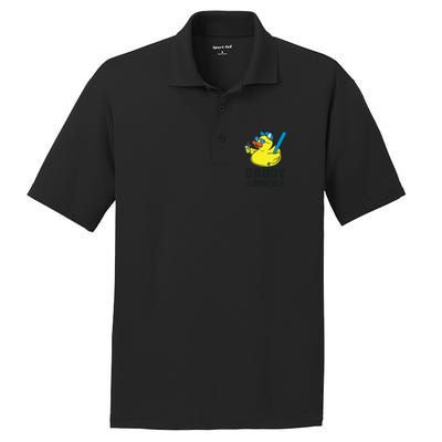 Daddy Duck Baseball Dad Rubber Duck Gift PosiCharge RacerMesh Polo