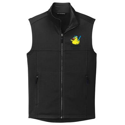 Daddy Duck Baseball Dad Rubber Duck Gift Collective Smooth Fleece Vest