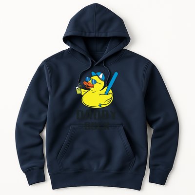 Daddy Duck Baseball Dad Rubber Duck Gift Hoodie