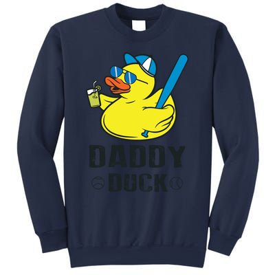 Daddy Duck Baseball Dad Rubber Duck Gift Sweatshirt