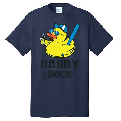 Daddy Duck Baseball Dad Rubber Duck Gift Tall T-Shirt