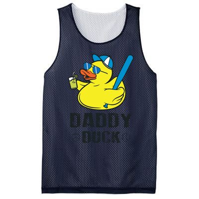 Daddy Duck Baseball Dad Rubber Duck Gift Mesh Reversible Basketball Jersey Tank