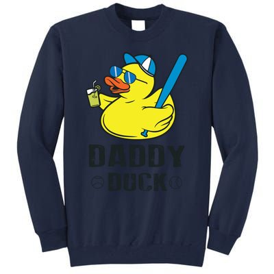 Daddy Duck Baseball Dad Rubber Duck Gift Tall Sweatshirt