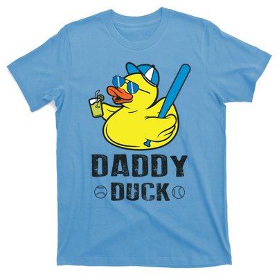 Daddy Duck Baseball Dad Rubber Duck Gift T-Shirt