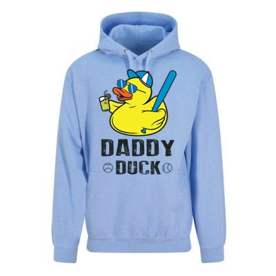 Daddy Duck Baseball Dad Rubber Duck Gift Unisex Surf Hoodie