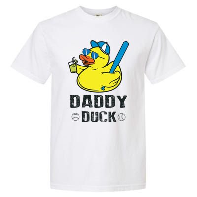 Daddy Duck Baseball Dad Rubber Duck Gift Garment-Dyed Heavyweight T-Shirt