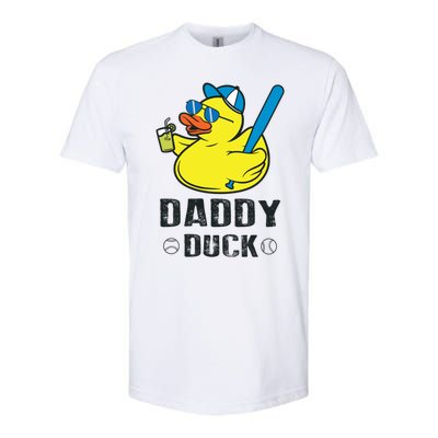 Daddy Duck Baseball Dad Rubber Duck Gift Softstyle CVC T-Shirt