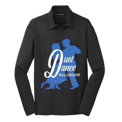 Duet Dance Ballroom Silk Touch Performance Long Sleeve Polo