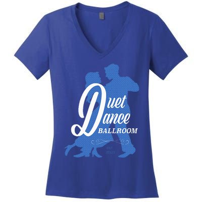 Duet Dance Ballroom Women's V-Neck T-Shirt