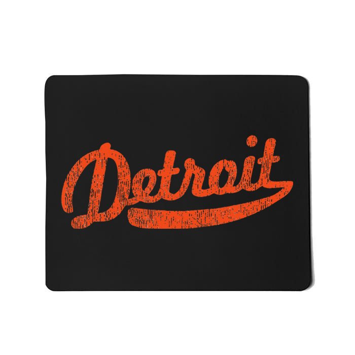 Distressed Detroit Baseball Stuff Vintage Detroit Mousepad