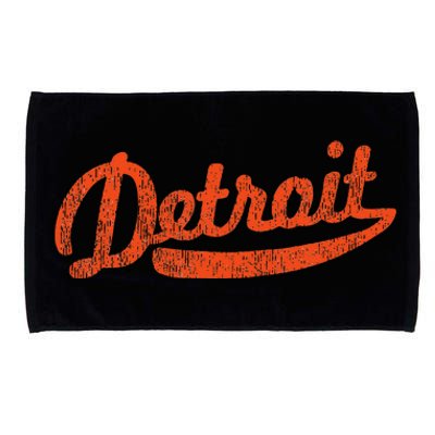 Distressed Detroit Baseball Stuff Vintage Detroit Microfiber Hand Towel