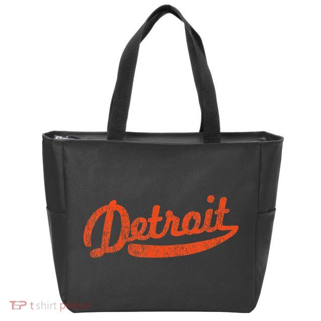 Distressed Detroit Baseball Stuff Vintage Detroit Zip Tote Bag