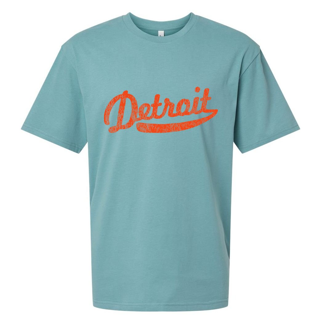 Distressed Detroit Baseball Stuff Vintage Detroit Sueded Cloud Jersey T-Shirt