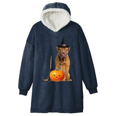 Dogue De Bordeaux Witch Hat Halloween Dog Hooded Wearable Blanket