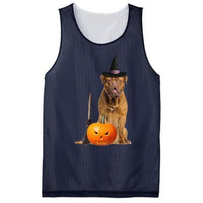 Dogue De Bordeaux Witch Hat Halloween Dog Mesh Reversible Basketball Jersey Tank