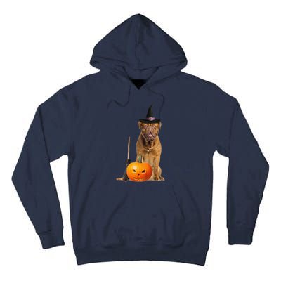 Dogue De Bordeaux Witch Hat Halloween Dog Tall Hoodie