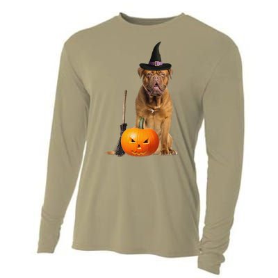 Dogue De Bordeaux Witch Hat Halloween Dog Cooling Performance Long Sleeve Crew