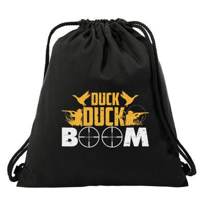 Duck Duck Boom Duck Duck Trees Hunter Drawstring Bag