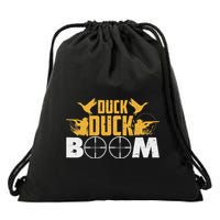 Duck Duck Boom Duck Duck Trees Hunter Drawstring Bag