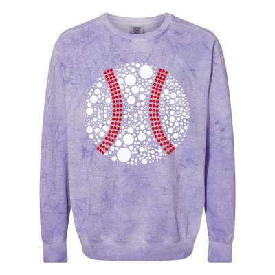 \Dot Day Baseball Lover Dot Day Make Your Mark Dot Day Colorblast Crewneck Sweatshirt