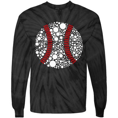 \Dot Day Baseball Lover Dot Day Make Your Mark Dot Day Tie-Dye Long Sleeve Shirt