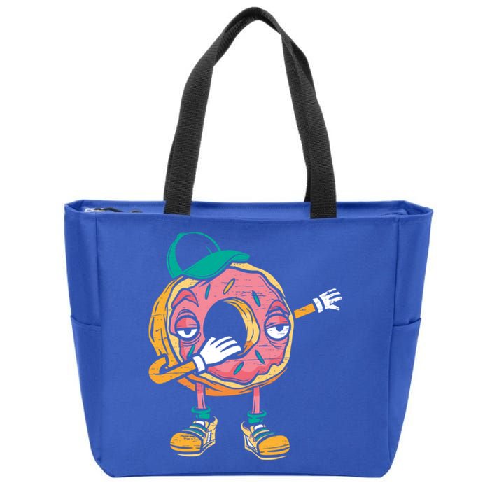 Dabbing Donut Baking Pastry Hole Chef Baker Gift Zip Tote Bag