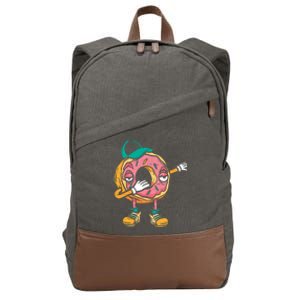 Dabbing Donut Baking Pastry Hole Chef Baker Gift Cotton Canvas Backpack