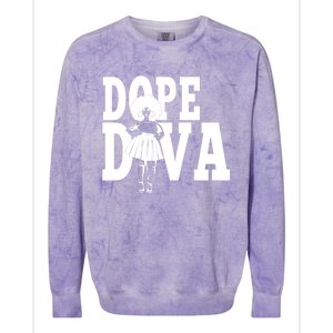 Dope Diva Black Melanin Mom Mother Sista Sister Great Gift Colorblast Crewneck Sweatshirt