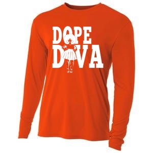 Dope Diva Black Melanin Mom Mother Sista Sister Great Gift Cooling Performance Long Sleeve Crew