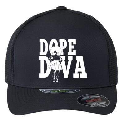 Dope Diva Black Melanin Mom Mother Sista Sister Great Gift Flexfit Unipanel Trucker Cap