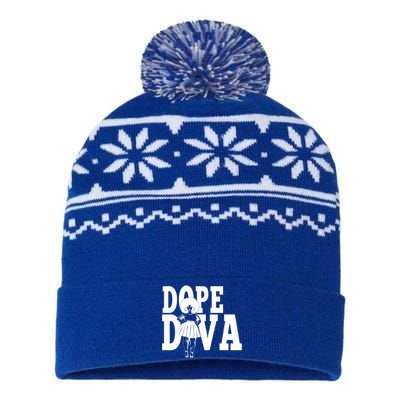 Dope Diva Black Melanin Mom Mother Sista Sister Great Gift USA-Made Snowflake Beanie