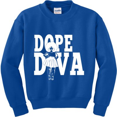 Dope Diva Black Melanin Mom Mother Sista Sister Great Gift Kids Sweatshirt
