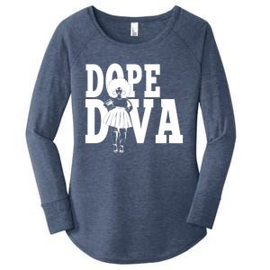 Dope Diva Black Melanin Mom Mother Sista Sister Great Gift Women's Perfect Tri Tunic Long Sleeve Shirt