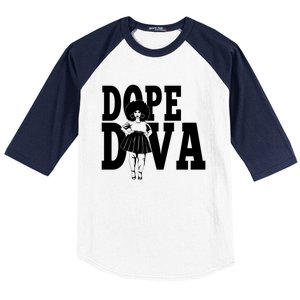 Dope Diva Black Melanin Mom Mother Sista Sister Great Gift Baseball Sleeve Shirt