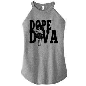 Dope Diva Black Melanin Mom Mother Sista Sister Great Gift Women's Perfect Tri Rocker Tank