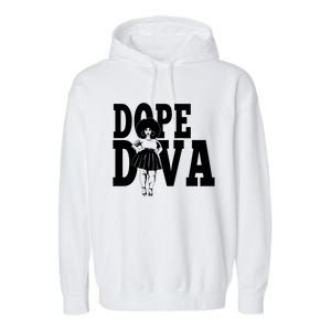 Dope Diva Black Melanin Mom Mother Sista Sister Great Gift Garment-Dyed Fleece Hoodie