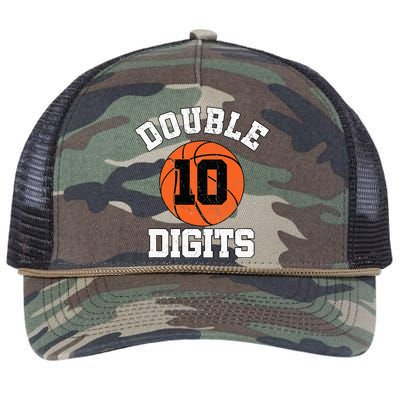 Double Digits Birthday Decorations 10th Basketball Bday Retro Rope Trucker Hat Cap