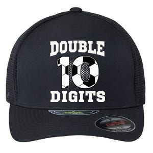 Double Digits Birthday 10 Soccer 10th Bday Flexfit Unipanel Trucker Cap