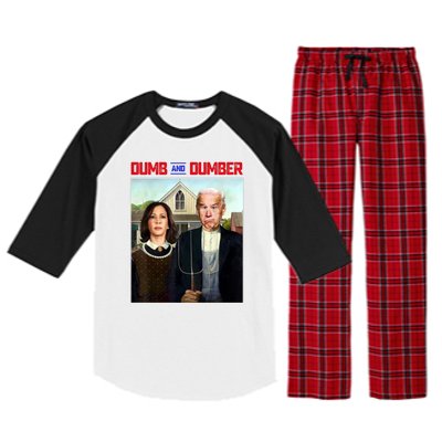 Dumb & Dumber Biden Harris Raglan Sleeve Pajama Set