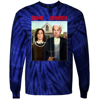 Dumb & Dumber Biden Harris Tie-Dye Long Sleeve Shirt