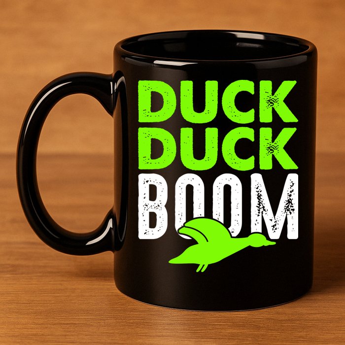 Duck Duck Boom 11oz C Handle Ceramic Mug