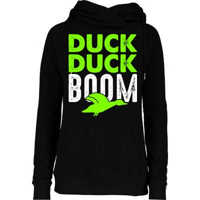 Duck Duck Boom Womens Funnel Neck Pullover Hood